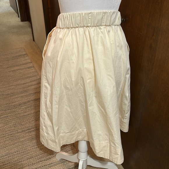 EVERLANE WOMENS TWO POCKRT NOIROHIO VINTAGE CREAM ORGANIC COTTON SKIRT SZ 00 - Picture 5 of 11